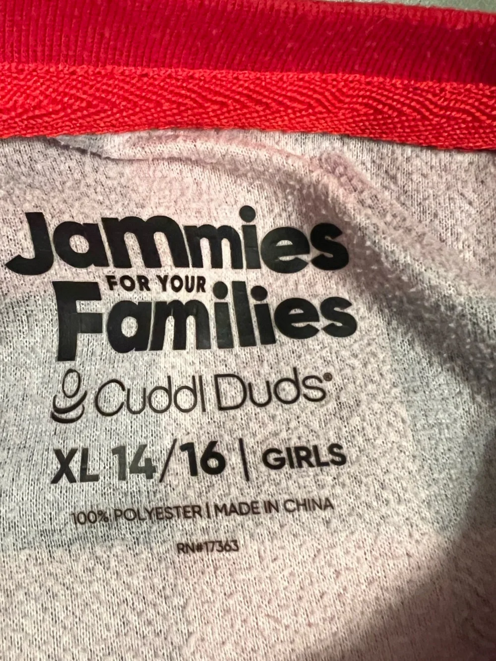 Cuddl Duds Girls XL fleece Red and Black Buffalo Plaid KidsNightgown with Bear